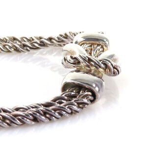 Tiffany Co Double Rope Center Knot Necklace Sterling Silver